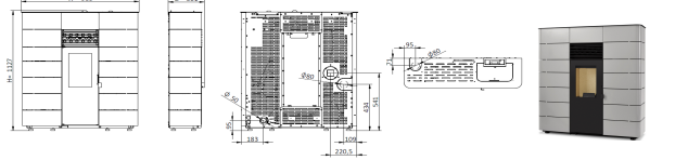 Solzaima - Slim noir- 8 kW 