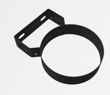 Collier mural réglable 50-80mm Ø 80 - 130 inox noir