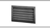 Grille d'aspiration en aluminium tourterelle métallisée 15x25cm