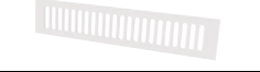 Grille d'évacuation hotte en aluminium couleur blanc (RAL 9010) 40x8cm