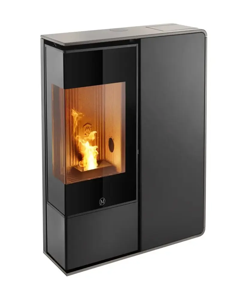 I-DEA ANGOLO IDRO 17KW - PROFIL BLANC CREME - FACE ACIER NOIR