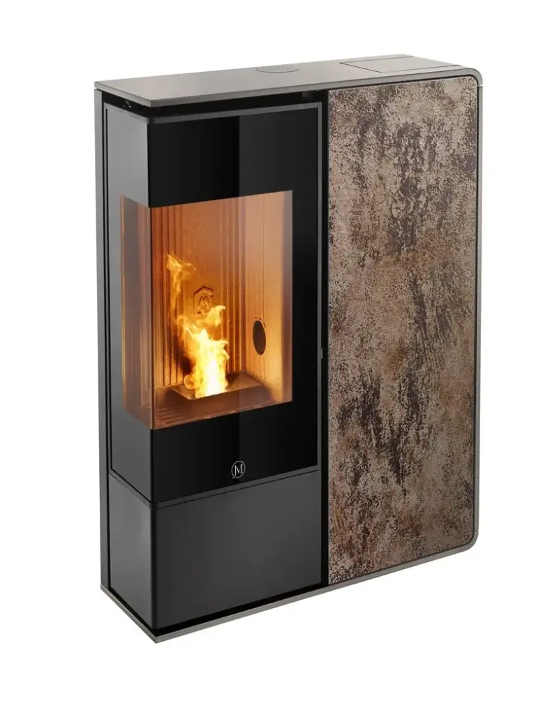 I-DEA ANGOLO IDRO 17KW - ZWART PROFIEL - ROEST GRES GEZICHT