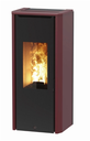 Jolly Mec - Paddy 8KW Habillage Acier et céramique Bordeaux
