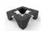 Jolly Mec - Pieds en fer vernir noir h 190mm