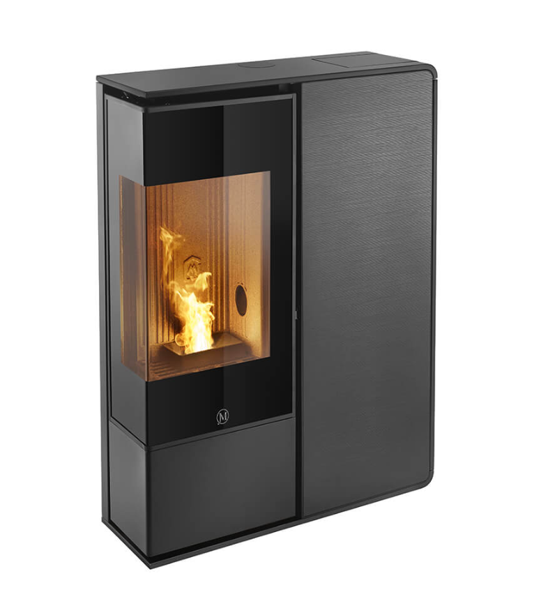 JOLLY MEC - IDEA ANGOLO 9kw UP profil noir facade verre noir strié