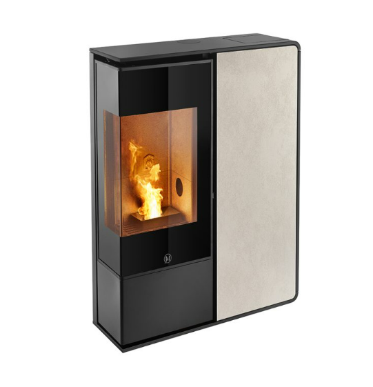 Jolly Mec Idea Angolo 9kw profil noir facade grès ivoire
