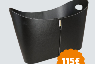 Panier en simili-cuir, int. avec feutre