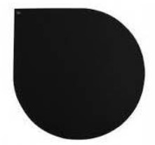 Plaque de sol angle rond 980 en acier noir