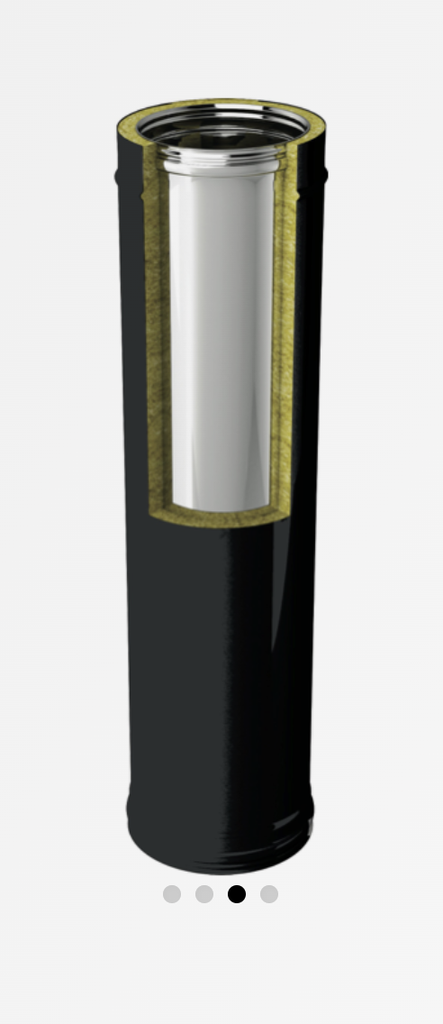 Elément droit L995 ø130 noir