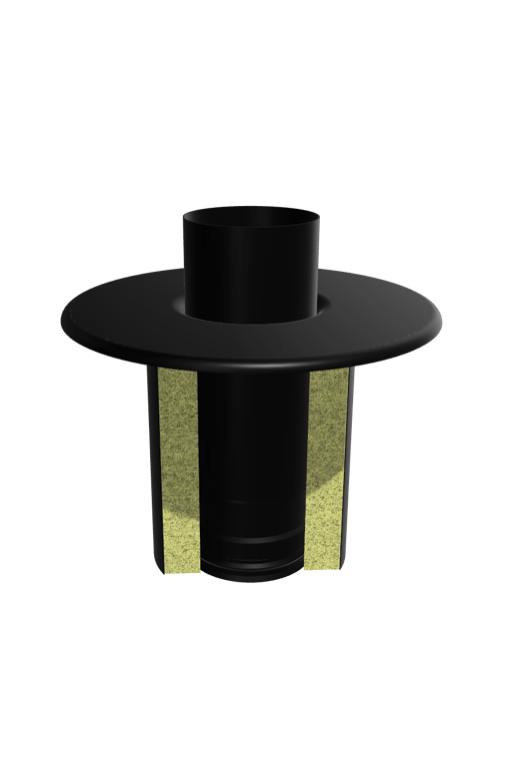 Raccord mural passant télescopique isolée + rosace D100 ou 3042910