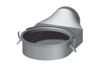 Conduit supplémentaire d'air frais (latéral ou vers l'arrière) Ø150,pour RLA/RLU