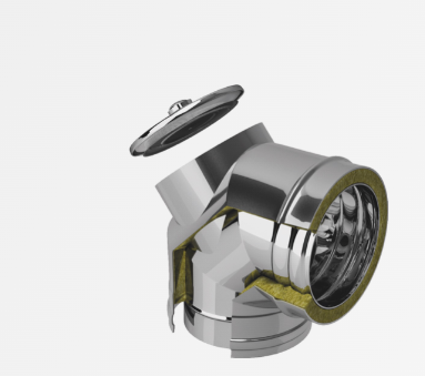BERTONCELLO COUDE 90 avec trappe de visite Ø100 DW
