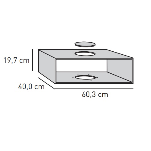 SKANTHERM - Boîte technique, largeur 60,3 cm, couleur noir