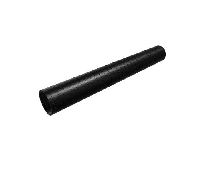 BERTONCELLL TUYAU FLEXIBLE ALU D.50 NOIR EXTENSIBLE