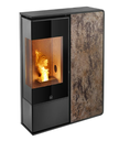Jolly Mec Idea Angolo 9kw profil noir facade Grès rouille