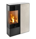 Jolly Mec - IDEA 2 Frontale - Profil blanc crème - Panneau frontal Grès ivoire- 9 kw 