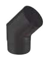 Coude 45° noir diamètre 130