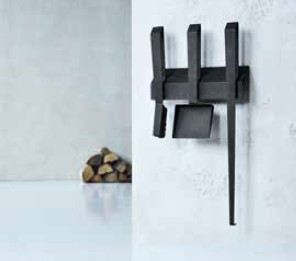 TERMATECH - Serviteur ”Edge” 3 Mural, Peinture en poudre Pique, balayette, pelle