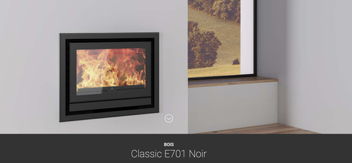 [PA2019P003] Fogo Montanha Insert à bois Classic E701 noir