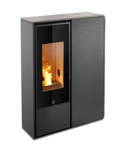 [IDEA/F/AC/T3] I-DEA FRONTALE IDRO 17KW - PROFIL GRIS TOURTERELLE - FACE VERRE NOIR STRIE