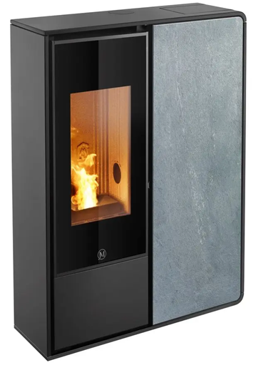 [IDEA2FS/1/9KW/N9] JOLLY MEC - IDEA2 FRONTALE - Profil noir - panneau frontal pierre ollaire - 9 kw