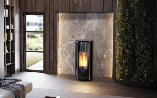 [MATISSE/8KW/2] JOLLY MEC MATISSE 8 KW SORTIE FUMÉES POSTÉRIEURE - Verre noir