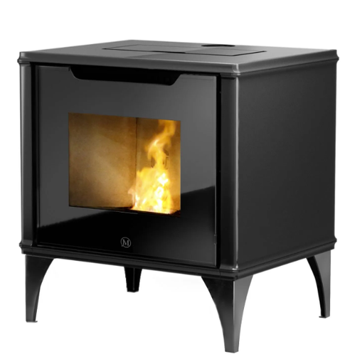 [PIXIE/7KW/UP/M2] JOLLY MEC PIXIE NOIR - sortie fumées supérieur simple paroi