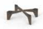 [KIT/PIEDINI/4] Jolly Mec - Houten poten in donker eiken lak h190 mm
