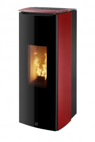 [ODETTE/1/8KW/C/3] JOLLY MEC - ODETTE - Concentrische top rookgasafvoer - zwart gehard glas - 8 kw