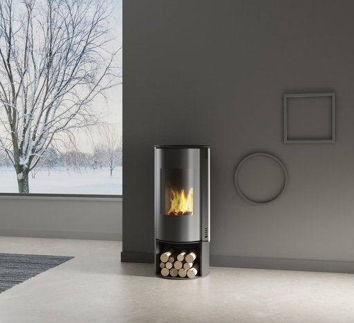 [PA1054G027] Houtkachel Amber 8kw Glazen deur