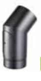 [522818] COUDE 45° TRAPP VISITE NOIR 2 MM Ø180