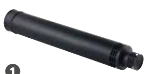 [893808] TERM. HORIZ.PEL. NOIR Ø80/125+2 rosace EPDM 