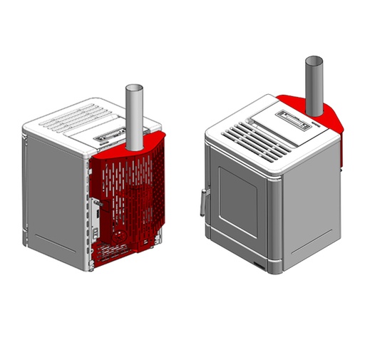 [9278663] Extraflame Kit carter de sortie supérieure des fumées pour Peggy